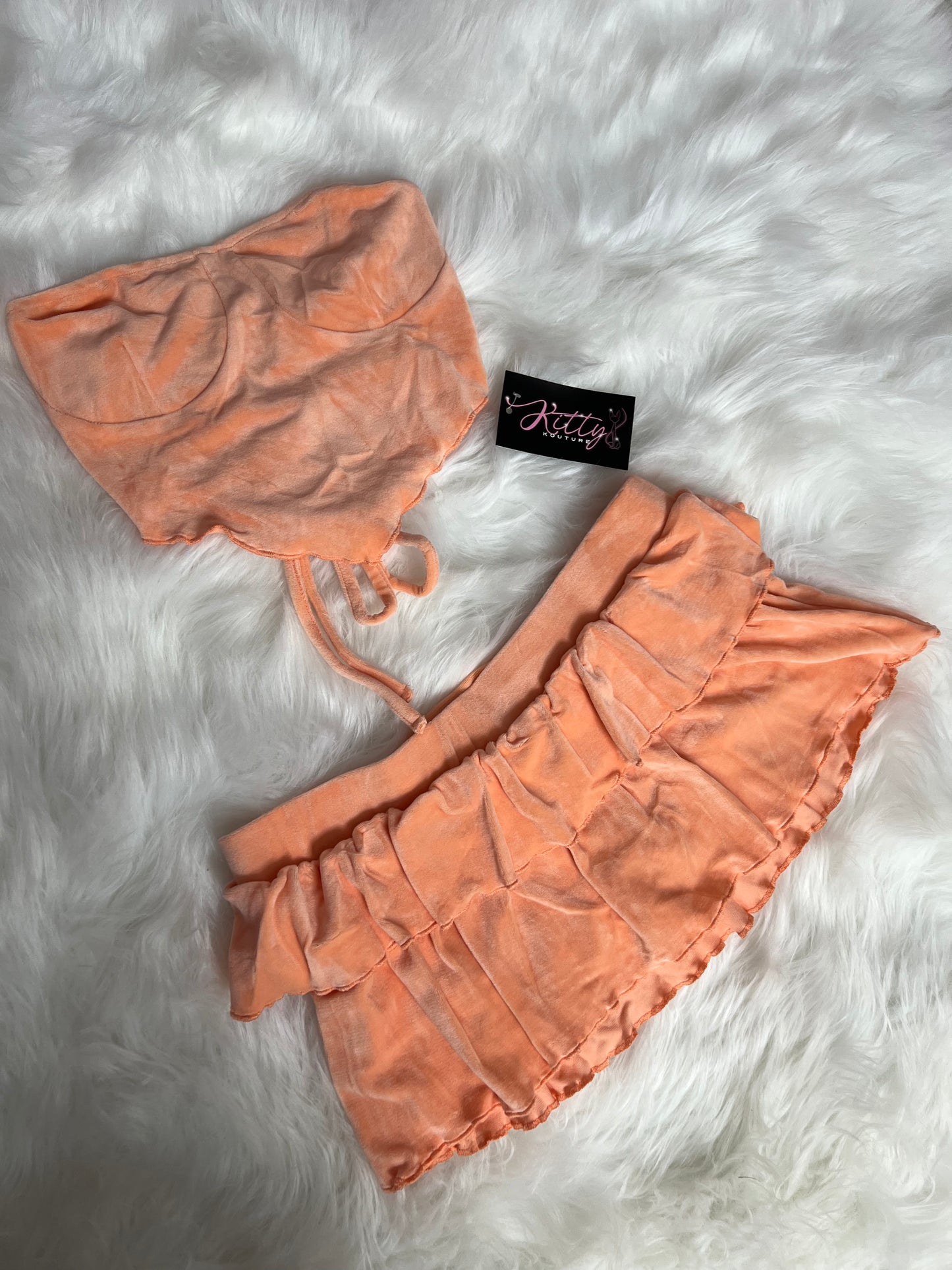 Too Peachy Velvet set