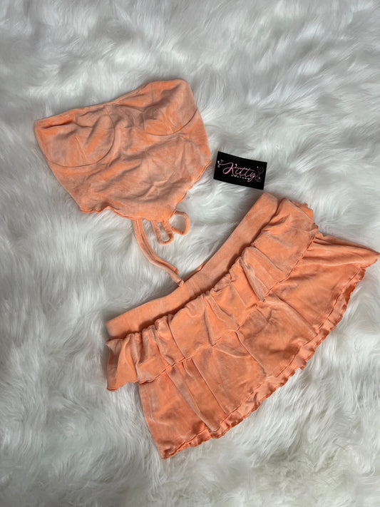 Too Peachy Velvet set