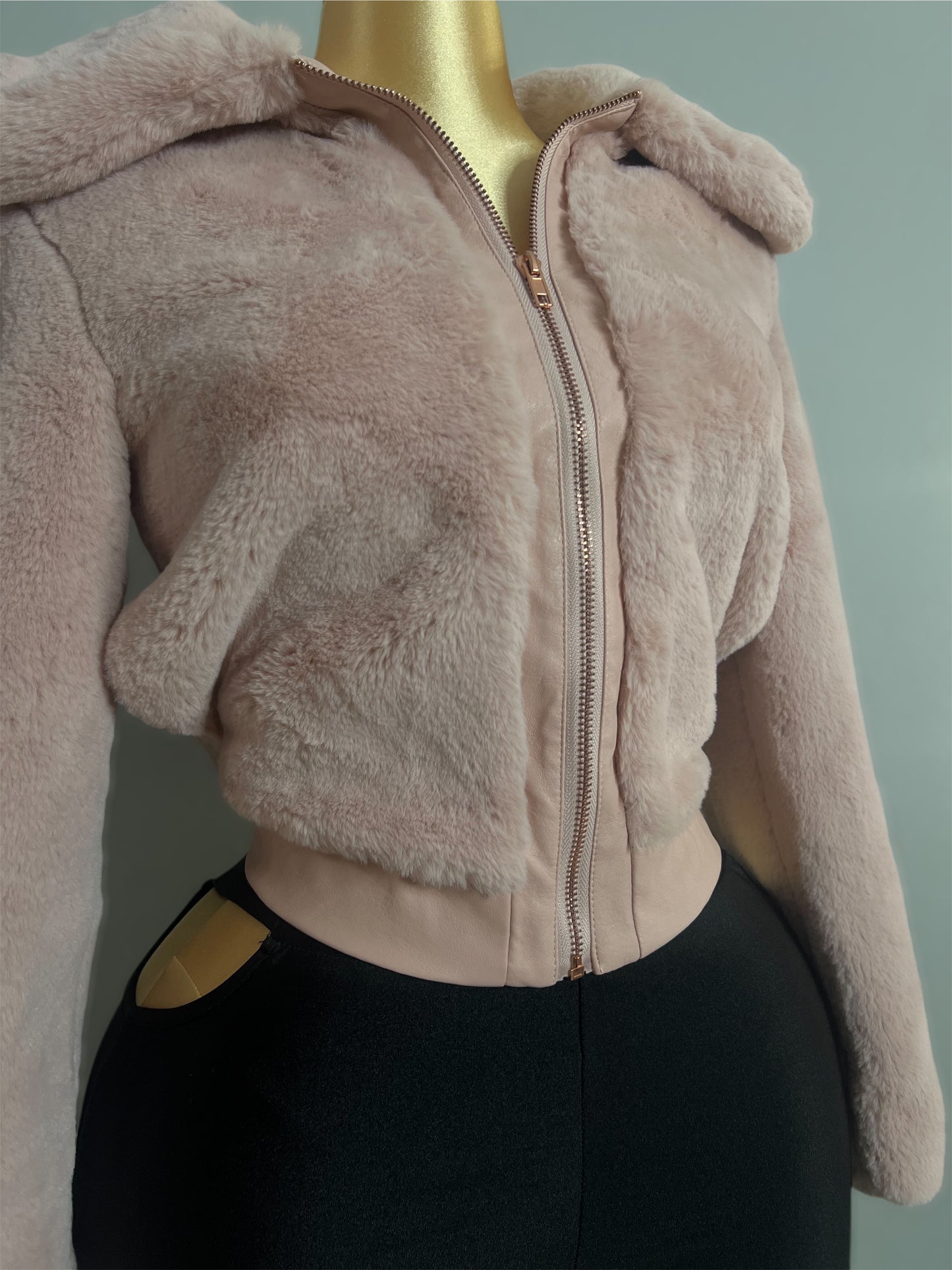 Pink Faux Fur Jacket