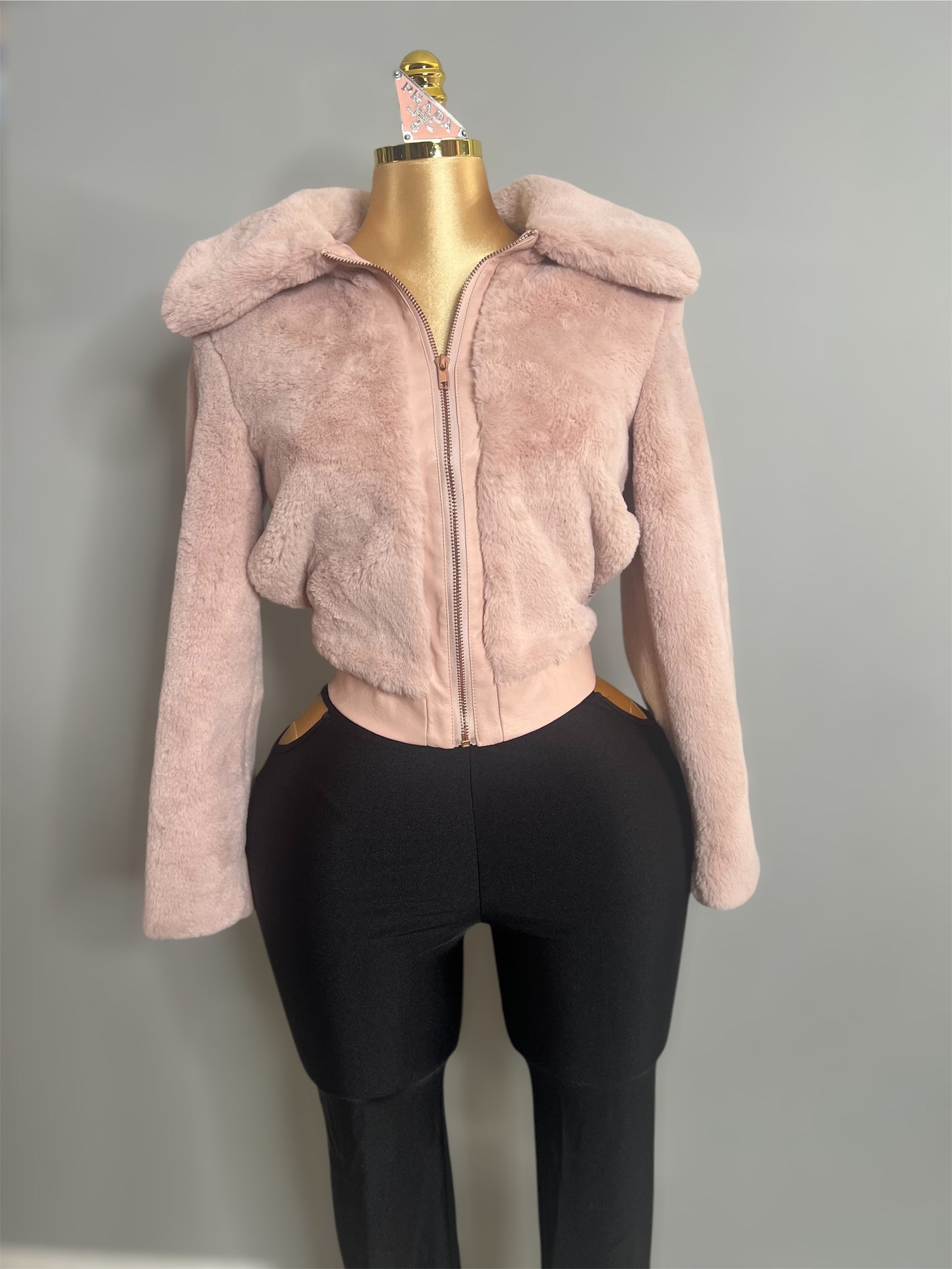 Pink Faux Fur Jacket