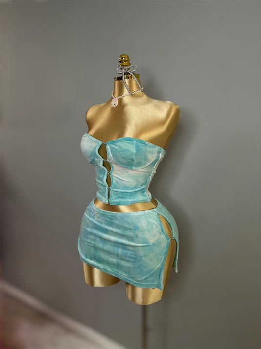 Turquoise Tie Dye Set